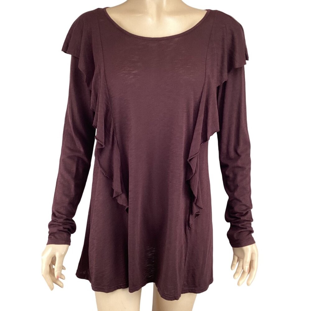 Velvet By Graham & Spencer Top Size XS Xsmall Raylee Ruffled NWT Modal Blend - Picture 2 of 8